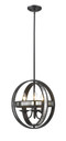 A photo of the Echo 3-Light Unique / Statement Globe Chandelier By Mirage Lighting