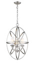 A photo of the Byron 3-Light Candle Styled Globe Chandelier By Mirage Lighting