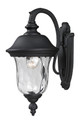 A photo of the Vallee 2-Light Black Outdoor Large Wall Mount By Mirage Lighting