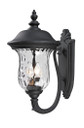 A photo of the Onyx 1-Light Black Outdoor Small Wall Mount By Mirage Lighting