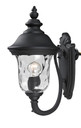 A photo of the Onyx 2-Light Black Outdoor Large Wall Mount By Mirage Lighting