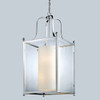 A photo of the Lauren 6-Light Chrome Pendant By Mirage Lighting