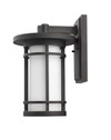A photo of the River 1-Light Rubbed Bronze Outdoor Medium Wall Mount By Mirage Lighting