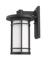 A photo of the River 1-Light Outdoor Rubbed Bronze Large Wall Mount By Mirage Lighting