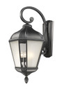 A photo of the Port 4-Light Black Outdoor Wall Mount By Mirage Lighting