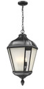 A photo of the Port 4-Light Black Outdoor Hanging Lantern By Mirage Lighting
