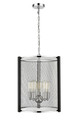 Five Light Polished Nickel and Multi-Finish Accent Pendant by Mirage Lighting P440-16PN