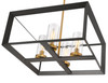 Lipa 4-Light Two Toned Pendant By Mirage Lighting