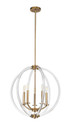 Modern crystal and antique gold chandelier by Mirage Lighting