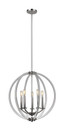 Crystal and polished nickel modern chandelier by Mirage Lighting