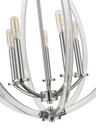 Crystal and polished nickel spherical chandelier by Mirage Lightin