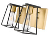 Open 2-Light Vanity Oxidized Aged Gold & Flat Black By Mirage Lighting