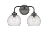 A photo of the Walden 2-Light Titanium Dark Vanity Light By Mirage Lighting