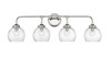 A photo of the Walden 4-Light Polished Nickel Vanity Light By Mirage Lighting