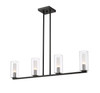 A photo of the Beacon 4-Light Linear Pendant By Mirage Lighting
