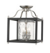 A photo of the Delilah 3-Light Two Toned Large Semi Flush Mount By Mirage Lighting