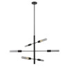 A photo of the Optionem 6-Light Replaceable LED Adjustable Linear Pendant By Mirage Lighting
