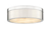 Piston Spanish Alabaster Stone Lens Nickel 3-Light Flush Mount By Modition Lighting