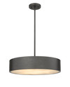 A photo of the Piston 5-Light Pendant Plated Titanium Dark Spanish Alabaster Stone Diffuser By Modition