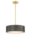 A photo of the Piston 3-Light Pendant Plated Titanium Dark & Oxidized Aged Gold Spanish Alabaster Stone Diffuser By Modition