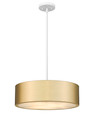 A photo of the Piston 3-Light Pendant Oxidized Aged Gold & Flat White Spanish Alabaster Stone Diffuser By Modition