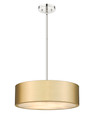 Piston 3-Light Pendant Oxidized Aged Gold & Polished Nickel Spanish Alabaster Stone Diffuser By Modition