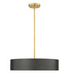 Piston 5-Light Pendant Plated Titanium Dark & Oxidized Aged Gold Spanish Alabaster Stone Diffuser By Modition