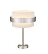 Duet 2-Light White And Brushed Nickel Table Lamp By Mirage Lighting