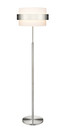 Duet 2-Light  White and Brushed Nickel Floor Lamp By Mirage Lighting