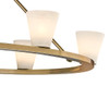 Ironstone 6-Light Oxidized Gold Chandelier with Reversible Solid Alabaster Shades By Modition