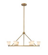 Ironstone 6-Light Oxidized Gold Chandelier with Reversible Solid Alabaster Shades By Modition