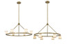 Ironstone 6-Light Oxidized Gold Chandelier with Reversible Solid Alabaster Shades By Modition