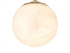 Moon  Aged Gold 1-Light Hand Carved Alabaster Pendant By Modition Lighting