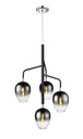 Smoked 4-Light Pendant By Mirage Lighting