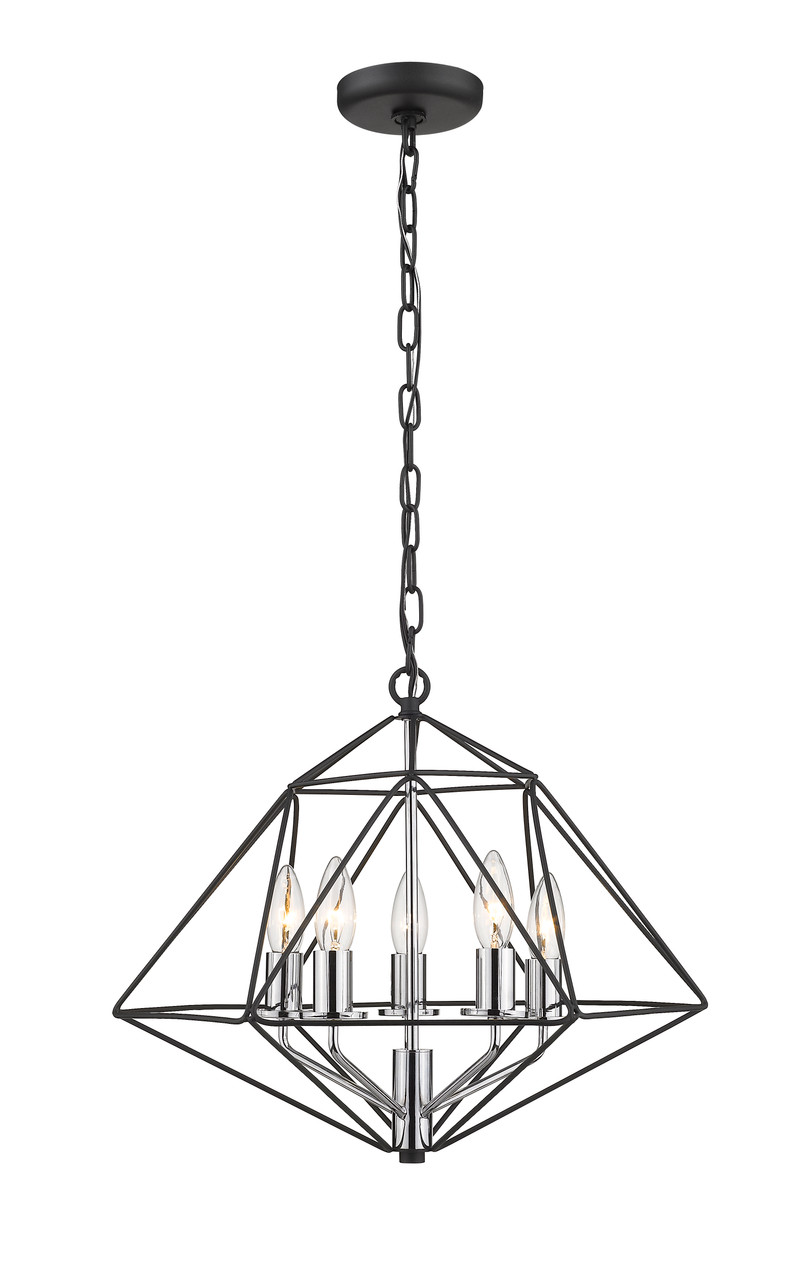 LaLito① Geo 5-Light 18 Inch Chandelier By Z-Lite | The Lighting Shoppe