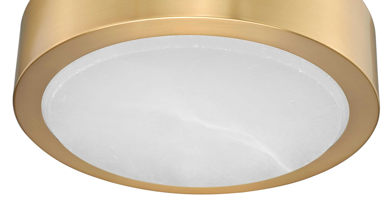 Crescent 11" 5CCT LED Flush Mount w/Replaceable LED Module Alabaster Cover by Modition Lighting