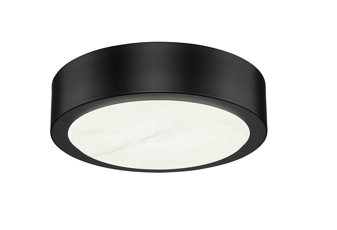 Crescent 11" 5CCT LED Flush Mount w/Replaceable LED Module Alabaster Cover by Modition Lighting