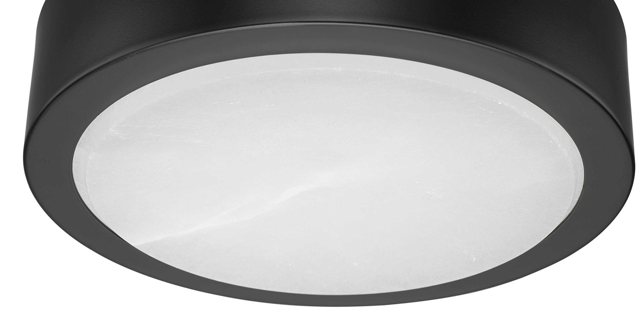Crescent 11" 5CCT LED Flush Mount w/Replaceable LED Module Alabaster Cover by Modition Lighting