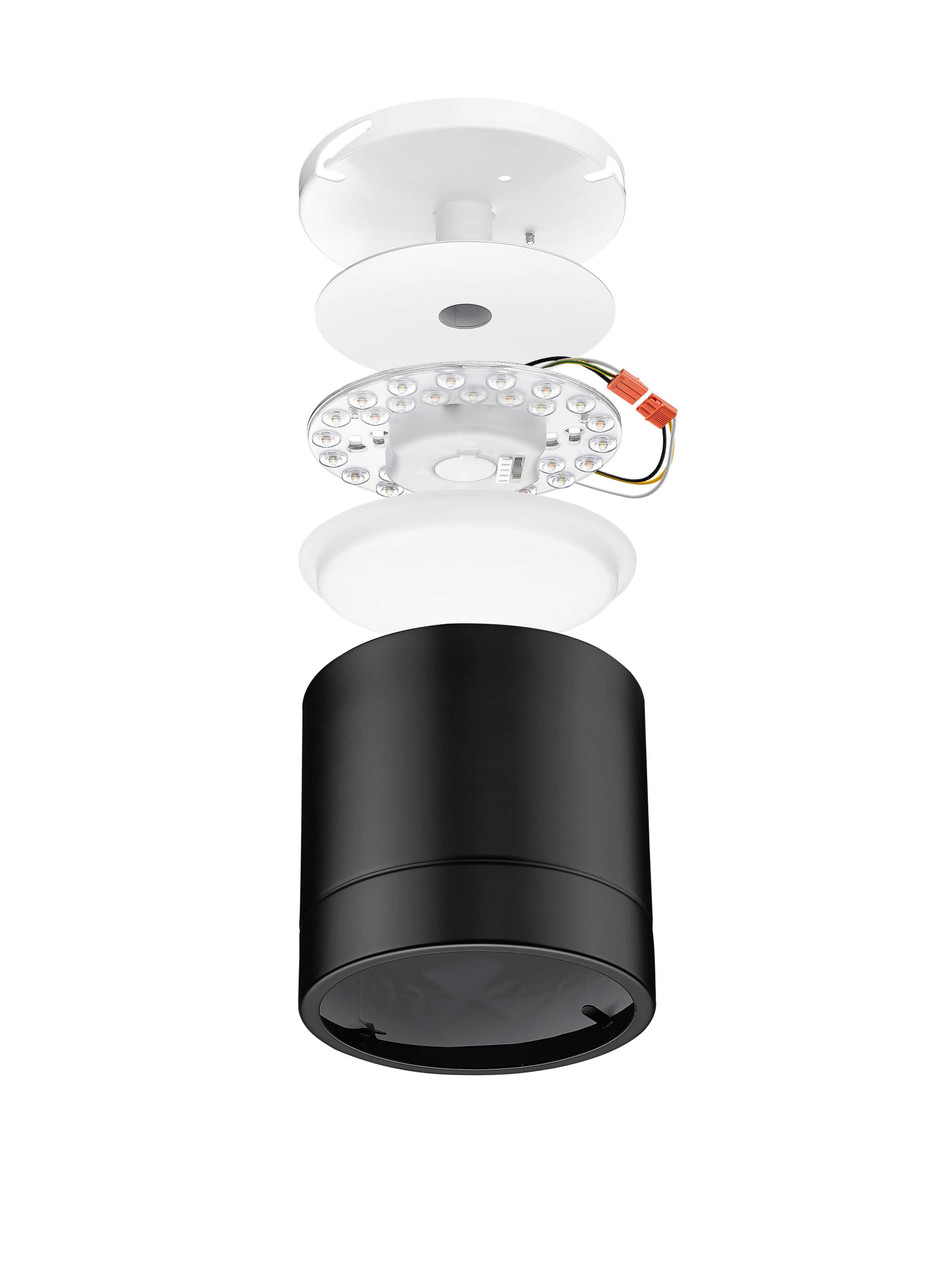 Crescent 6" 5CCT LED Flush Mount w/Replaceable LED Module Frosted Glass by Modition Lighting