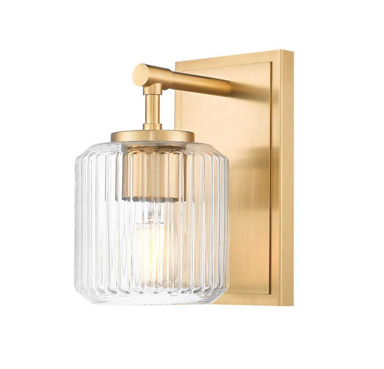 Landon 1 Light Wall/Vanity Ribbed Glass by Z-Lite | The