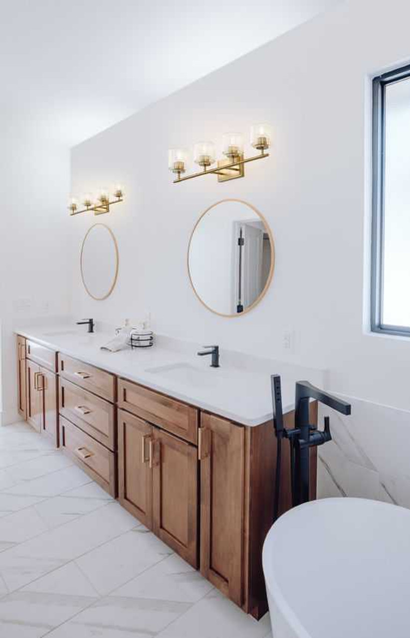 Landon 4 Light Vanity Ribbed Glass by Z-Lite