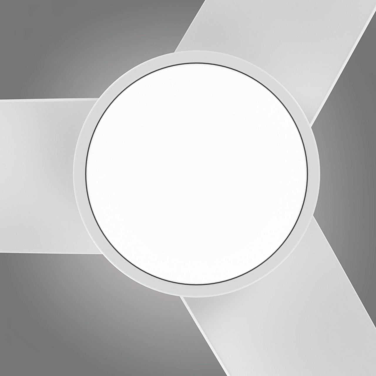 White Versa 55" Smart Ceiling Fan with Alabaster Lens By Mirage Lighting Fans