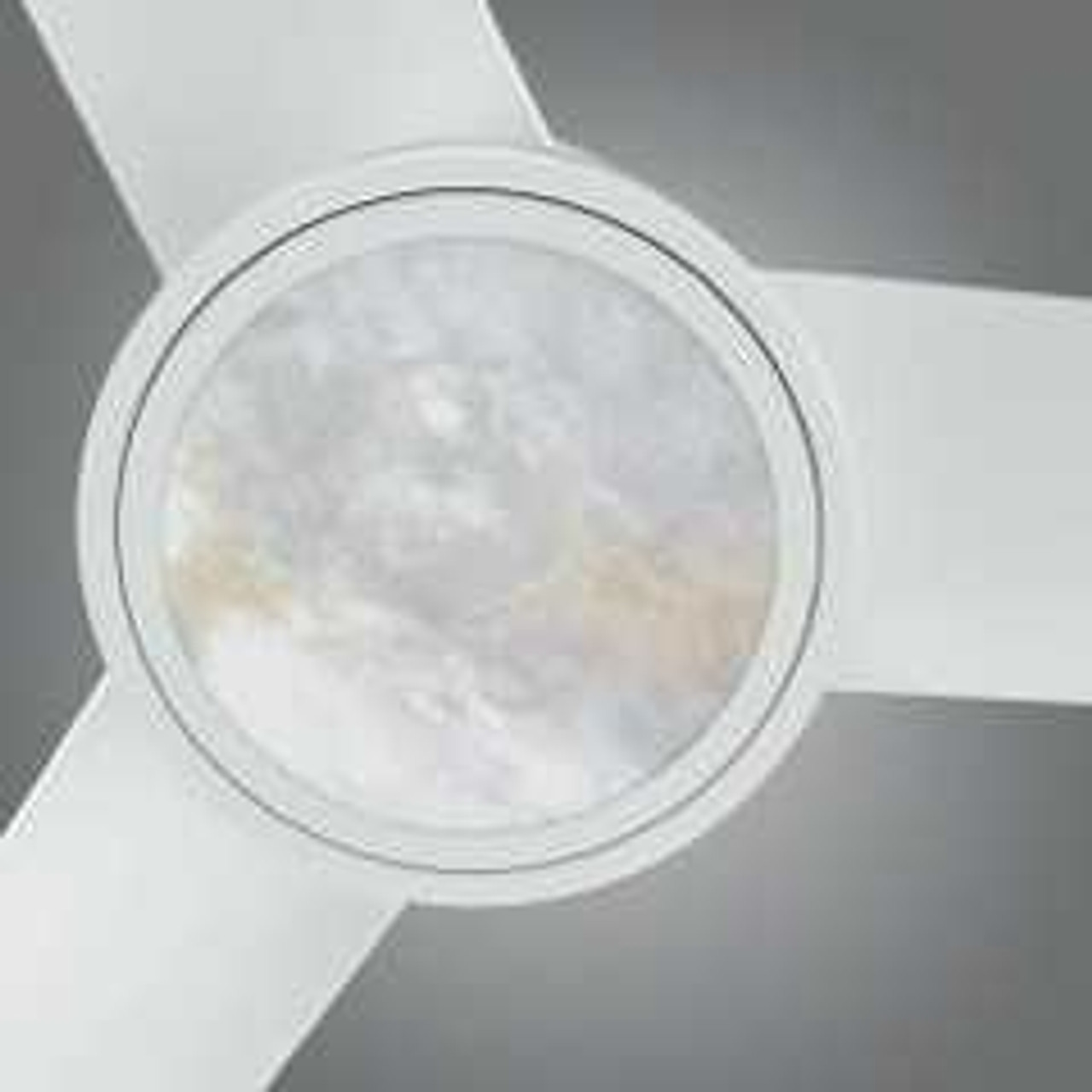 White Versa 55" Smart Ceiling Fan with Alabaster Lens By Mirage Lighting Fans