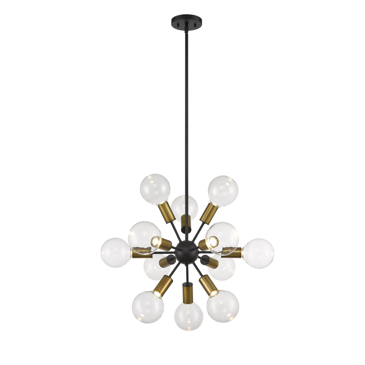 optionem 12 light replaceable led hex glass chandelier by mirage lighting