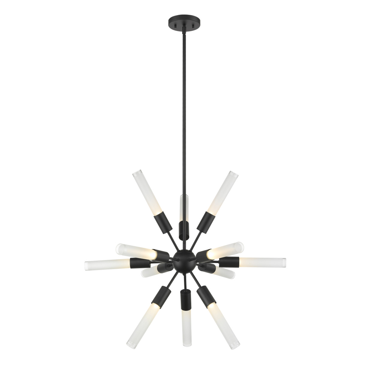 Optionem 12-Light Replaceable LED Tube Chandelier By Mirage