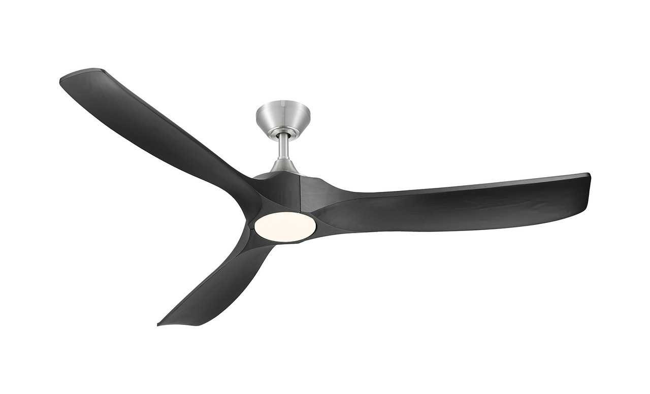 Woodern 60" Matte Black & Weathered Oak Smart Ceiling Fan By Mirage Fans