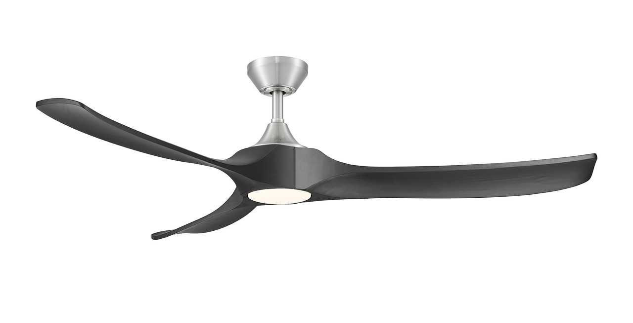 Woodern 60" Matte Black & Weathered Oak Smart Ceiling Fan By Mirage Fans