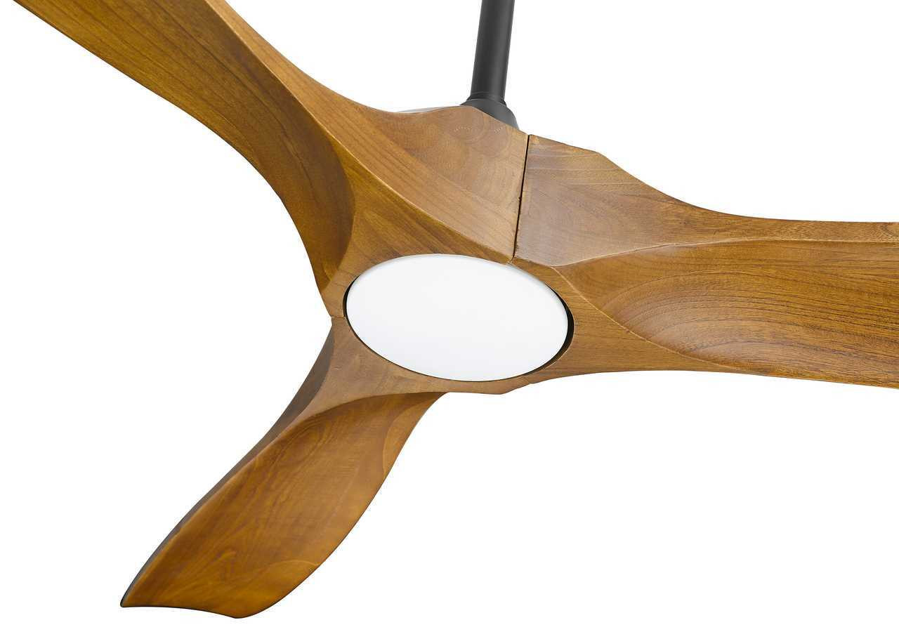 Woodern 60" Matte Black & Weathered Oak Smart Ceiling Fan By Mirage Fans