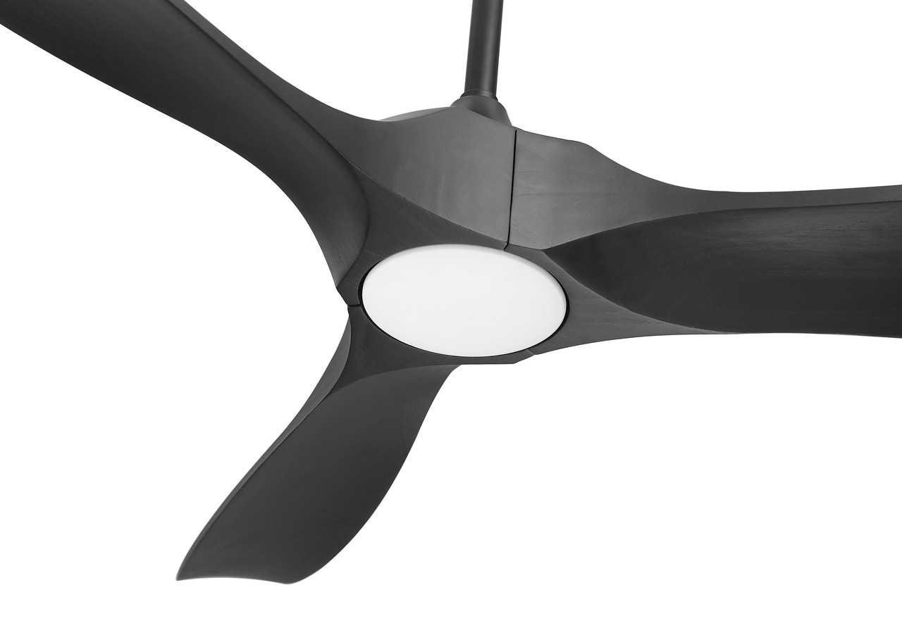 Woodern 60" Matte Black & Weathered Oak Smart Ceiling Fan By Mirage Fans