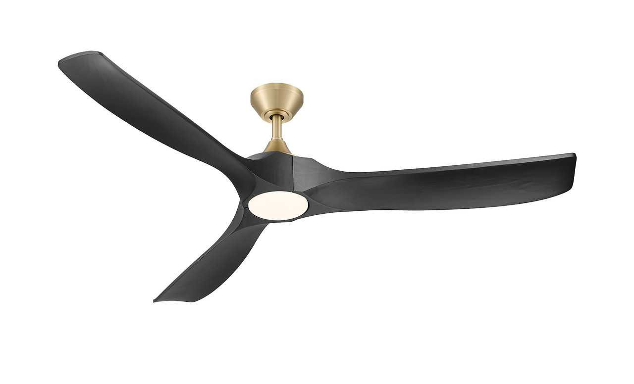 Woodern 60" Matte Black & Weathered Oak Smart Ceiling Fan By Mirage Fans